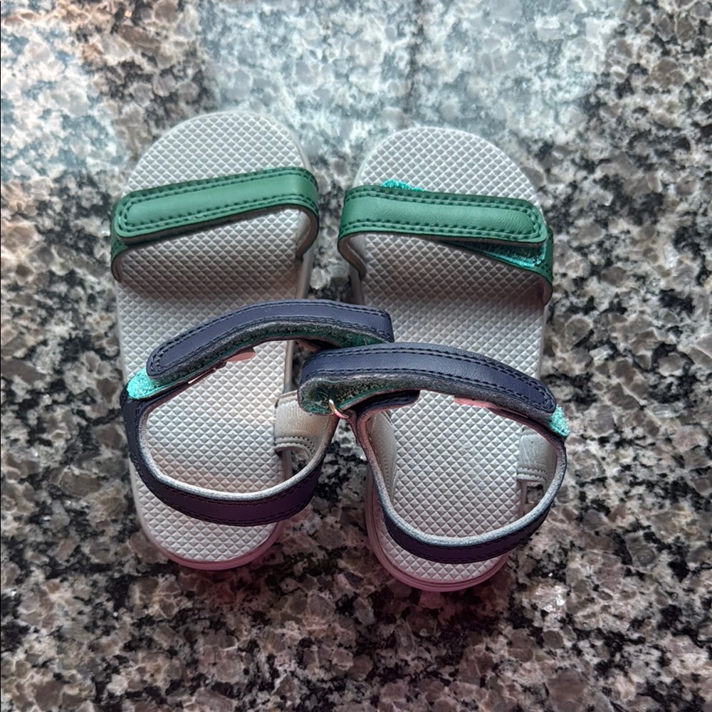 Green and Blue Ten Little Sandals